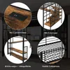Hochbett mit Schreibtisch und Regal, 120x200 cm, Metallbett, Kinderbett mit Rausfallschutz, Mehrfachsteckdose und Treppe Bild 5