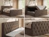 Boxspringbett mit gesteppter Front und Kopfteil, Multipocket-Matratze, zwei Bettkästen - MIREN DUO - 120 x 200 cm - Braun Velvet - H4 Bild 2