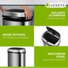 Juskys Automatik Mülleimer mit Bewegungssensor, wasserdicht, Stahl, Silber, 60 Liter Bild 4