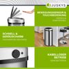 Juskys Automatik Mülleimer mit Bewegungssensor, wasserdicht, Stahl, Silber, 60 Liter Bild 3