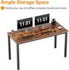 Computertisch 100x60x75 cm Holzplatte Metallgestell Home Office Esstisch Bild 5