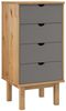vidaXL Schubladenschrank OTTA Braun & Grau 45x39x90 cm Massivholz 348580 Bild 2