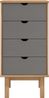 vidaXL Schubladenschrank OTTA Braun & Grau 45x39x90 cm Massivholz 348580 Bild 3