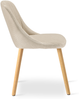 GOEURVANT 993 Esszimmerstühle 4er-Set, Webstoff - Beige Bild 4