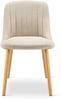 GOEURVANT 993 Esszimmerstühle 4er-Set, Webstoff - Beige Bild 3