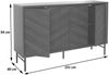 Sideboard HWC-M50, Schrank Kommode Highboard Anrichte, Massiv-Holz Mango 94 x 151 x 40 cm ~ braun Bild 3