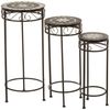Set mit 3 Beistelltischen aus Metall in Schwarz Bild 1