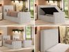 Bett mit Matratze, Boxspringbhett TILIANO DUO 90, Einzelbett 90 x 200 cm, Multipocket-Matratze 7-Zonen-Taschenfederkern - Beige Cordstoff - H4 - Links - Topper T25 Bild 2