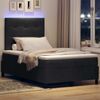 vidaXL LED Boxspringbett mit Kopfteil Schwarz 120 x 190 cm Samt 3343300 Bild 5