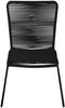 Gartenstuhl Outdoor-Seilstuhl Farbe Schwarz mit Eisen-Gestell in schwarz ISRA (6er Set) 136312699 Bild 4