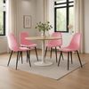 CLP 4er Set Esszimmerstühle Napier gepolstert bis 150 kg belastbar,pink Samt Bild 3