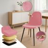 CLP 4er Set Esszimmerstühle Napier gepolstert bis 150 kg belastbar,pink Samt Bild 4