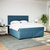 vidaXL Boxspringbett mit Matratze Blau 180x200 cm Samt 3290994 Bild 3