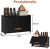 FABATO Schuhschrank Kunststoff-Schuhorganizer, Schuhschrank mit Tür in Schwarz (1-St) 3-stufiger Schuhschrank mit Tür – Platz für 12 Paar Schuhe Bild 3
