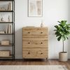 vidaXL Schubladenschrank Artisan-Eiche 66 x 34,5 x 90 cm Holzwerkstoff 895534 Bild 4