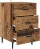 vidaXL Nachttisch mit Schubladen Altholz 40 x 40 x 66 cm Holzwerkstoff 882134 Bild 5