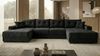 Ecksofa MODENA 320 cm x 185 cm – Stoff: CASABLANCA Graphit 15 Farbe: Dunkelgrau Bild 3