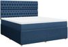 vidaXL Boxspringbett mit Matratze Blau 180x200 cm Stoff 3294448 Bild 3