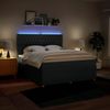 vidaXL Boxspringbett mit Matratze Blau 180x200 cm Stoff 3294448 Bild 4