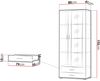 Vitrine Soho S06 (Farbe: Weiß / Weiß Hochglanz, mit blauer LED Beleuchtung) Bild 4