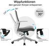 SIHOO Moderner ergonomischer Bürostuhl, Schreibtischstuhl, atmungsaktiv, Taillenstütze, anhebbare Armlehne ~ schwarz Bild 5