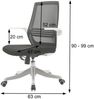 SIHOO Moderner ergonomischer Bürostuhl, Schreibtischstuhl, atmungsaktiv, Taillenstütze, anhebbare Armlehne ~ schwarz Bild 4