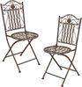Bistroset Biella 3-tlg. klappbar Metall Edelrost-Braun [en. casa] Bild 3