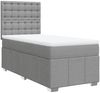 vidaXL Boxspringbett mit Matratze Hellgrau 80x200 cm Stoff 3293809 Bild 3