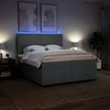 vidaXL Boxspringbett mit Matratze Dunkelgrau 200x200 cm Stoff 3294069 Bild 4