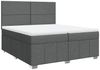 vidaXL Boxspringbett mit Matratze Dunkelgrau 200x200 cm Stoff 3294069 Bild 3