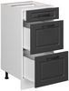 Küchenunterschrank R-Line Anthrazit Landhaus 40 cm mit Schubladen, AP Eiche Vicco Bild 4