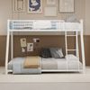 Etagenbett Liegefläche 90x190 cm / 140x190 cm aus Metall mit Leiter, Rausfallschutz und Stauraumdesign Bild 3