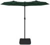 vidaXL Doppel-Sonnenschirm mit LED-Leuchten Grün 316x145 cm 362970 Bild 4