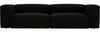 GRAINGOLD Sofa Landi, Couch mit Wellenfeder, mit Armlehnen, Cord-Stoff, Schwarz Bild 4