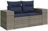 vidaXL 8-teiliges Gartensofa-Set mit Kissen, grau, Polyrattan 3275321 Bild 3