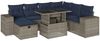 vidaXL 8-teiliges Gartensofa-Set mit Kissen, grau, Polyrattan 3275321 Bild 2