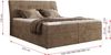 Boxspringbett DAGOS 140 x 200 cm mit Kopfteil, Lattenrost und Stauraum – Doppelbett mit Matratze & Topper Visco , stabile Konstruktion, Bettkasten, modernes Design - Braun Schenille glatt - H4 Bild 5