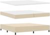 vidaXL Boxspringbett mit Matratze Creme 200 x 200 cm Stoff 3344021 Bild 4