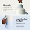 Isolierte Wasserflasche 1,8 l Strohhalm doppelter Deckel Sport Edelstahl Vakuum Bild 4
