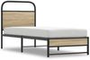 vidaXL Bettgestell ohne Matratze 80x200 cm Räuchereiche Holzwerkstoff 4100365 Bild 2