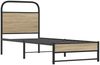 vidaXL Bettgestell ohne Matratze 80x200 cm Räuchereiche Holzwerkstoff 4100365 Bild 3