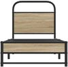 vidaXL Bettgestell ohne Matratze 80x200 cm Räuchereiche Holzwerkstoff 4100365 Bild 5