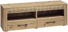 TV Lowboard 150 cm breit mit LED Beleuchtung ARTA-131 in Artisan Eiche Nb, B/H/T: ca. 150/52/40 cm Bild 1