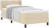 vidaXL Boxspringbett mit Kissen mit Kopfteil Creme 190 x 90 cm Stoff 3341144 Bild 2