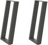 vidaXL Konsolentischbeine U-Form 2 Stk. Anthrazit 28x(72-73) cm Stahl 4012778 Bild 2