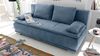 Bega Schlafsofa LUIGI Dauerschläfer Stoff denim blau Federkern inkl. Topper Bild 5