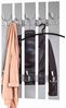 Garderobenleiste Wandgarderobe mit Motivdruck 8 Garderobenhaken grau-schwarz-Edelstahllook Bild 2