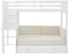Vente-unique - ORPELIA Bett Holz, Platte Weiß - B 102,5 cm x H 160 cm x L 198 cm Bild 5