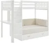 Vente-unique - ORPELIA Bett Holz, Platte Weiß - B 102,5 cm x H 160 cm x L 198 cm Bild 3