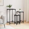 vidaXL Satztische 3 Stk. Schwarz Holzwerkstoff 838938 Bild 3